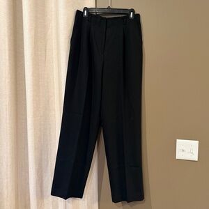 Talbots Black Wool Lined Straight Leg Dress Pants, Size 8